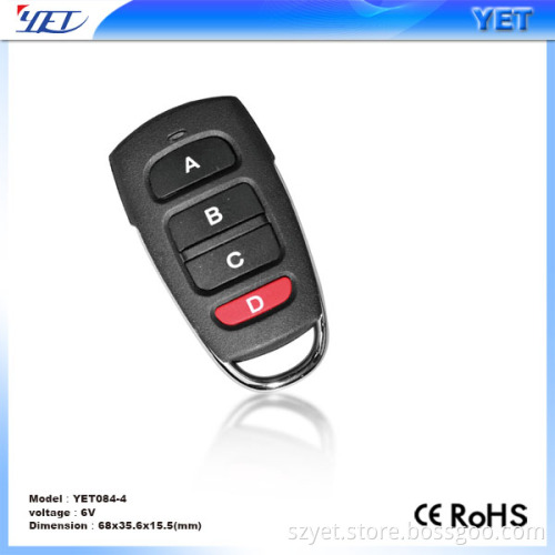 YET084 garage door 433mhz 4 channel wireless rf remote control switch